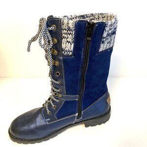 Retro Inspired Lace-up Knight or Motorcycle Boot Style Size 10